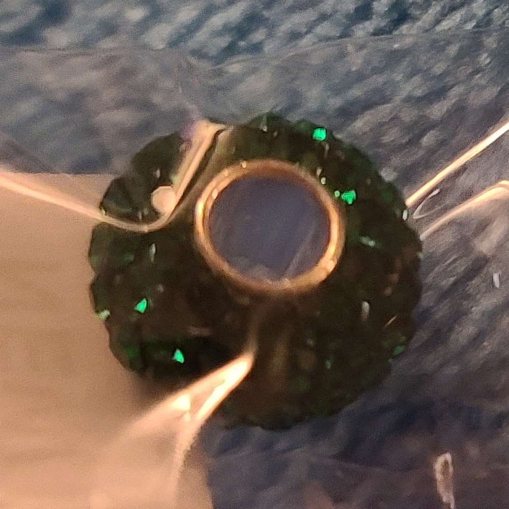 Sterling Silver May Green Birthstone Charm Beads C - Picture 3 of 3